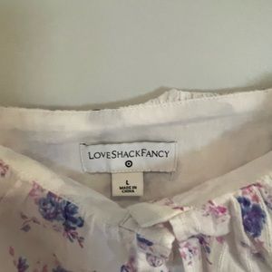 Love shack fancy target brand new never worn white pink and blue flowers dress